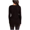thumbnail image 3 of Chaser Ladies' Long Sleeve Waffle Thermal Top (Medium, Black), 3 of 3