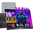 thumbnail image 1 of Monitor portátil VisionOwl de 16" 2.5K QHD 144 Hz USB-C HDMI, 1 of 8