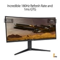 thumbnail image 3 of ASUS Monitor Gamer Curvo TUF Gaming VG34VQL3A, 34 Pulgadas, WQHD (3440 x 1440), 180Hz, 1500R, Extreme Low Motion Blur, Freesync Premium Pro, 1ms (GTG),125% sRGB, DisplayHDR 400, 3 of 5