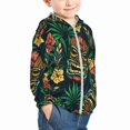 thumbnail image 2 of Kids Zip Up Hoodie for Boys Girls Toddler - Tropical Tribe Mask Lightweight Long Sleeve 4T Boys Girl Clothes, Sun Protection Windproof Jackets Hoodie Sweatshirt, 2 of 7