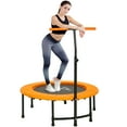 thumbnail image 1 of Soozier 39" Mini Exercise Trampoline Indoor Fitness Rebounder, Orange, 1 of 10