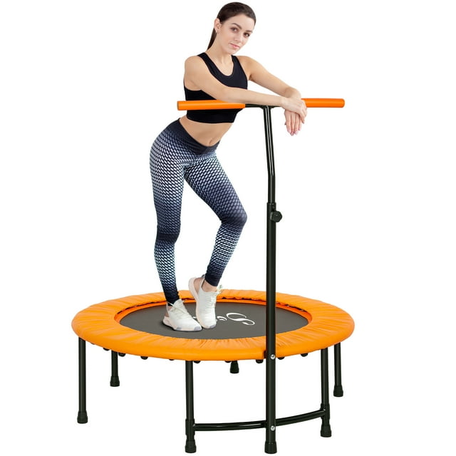 Soozier 39" Mini Exercise Trampoline Indoor Fitness Rebounder, Orange