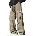 thumbnail image 3 of Txeol Cargo Pants for Men Casual Outdoor Hiking Tactical Work Pants Big and Tall Lightweight Workout Sweatpants with Pockets 2025-Khaki,L, 3 of 5