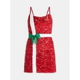 thumbnail image 5 of No Boundaries Christmas Present Sequin Mini Dress, Women’s, 5 of 5