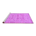 thumbnail image 2 of Ahgly Company Machine Washable Indoor Rectangle Oriental Purple Traditional Area Rugs, 8' x 10', 2 of 4