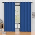thumbnail image 1 of Cortinas Blackout Azules 52 x 96 Pulgadas, Juego de 2 Cortinas Negras con Ojales Aisladas Térmicamente, Reducen el Ruido y Oscurecen la Habitación para Recámara, Sala de Estar, Protección de Privacid, 1 of 7