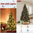 thumbnail image 5 of Topbuy 6ft Pre-lit Christmas Tree Artificial Christmas Tree Includes 250 LED Lights & 802 Branch Tips, 5 of 10