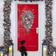 thumbnail image 2 of 19 Inches Candy Cane Christmas Swag Sweet Red White Xmas Wreath, 2 of 2