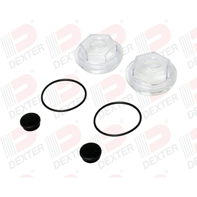 Dexter Axle K71-038-00 Trailer Wheel Bearing Dust Cap Fits Dexter 6000 To 8000 Pounds Capacity Axle 2-7/8 Inch-12 Thread Size With 2 O-Ring/ 2 Oil Cap/ 2 Plug