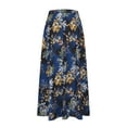 thumbnail image 5 of Mqqzkk Women's Floral Skirts A-line Long Tiered Ruffle Boho Midi Skirt Fashion Pleated Skirts High Waisted Fashion Skirt, 5 of 8