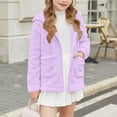 thumbnail image 2 of Posijego Boys Girls Fleece Jackets Soft Warm Long Sleeve Zipper Hooded Outerwear with Pockets Cute Ears, 2 of 8