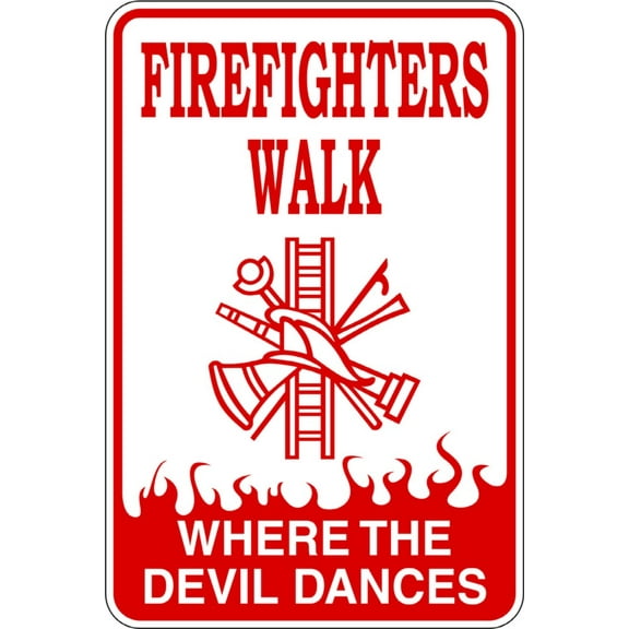 FireFighters Walk - Boys Bed Room - Picture Art - Peel & Stick Vinyl Wall Decal Sticker Size : 9 Inches X 18 Inches