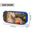 thumbnail image 2 of Sigee Countryside Fruit White Horse for Portable Pencil Pouch with Zipper for Students, Artists, and Office Use, 2 of 5