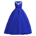 thumbnail image 6 of MEZZALL Girls Sleeveless Long Dress Kids Petal Gown Solid Color Mesh Formal Party Wear Ballet Birthday Tutu Stylish Dresses, 6 of 6