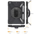 thumbnail image 4 of iPad 7th Generation Case with PET Screen Protector, iPad 10.2" 2019 Case with Pencil Holder/Pencil Cap, Dteck Heavy Rugged Shockproof Cover with 360 Rotate Stand /Hand Strap/ Should Belt,Black, 4 of 13