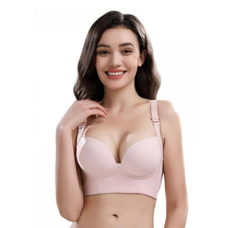 

Esho Women s Push-Up Bras Wireless Padded Lift Bra with Wide Back Buckle