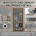 thumbnail image 5 of Over the Door Hanging Shoe Organizer, 2 Pack, 30 Breathable Mesh Pockets, Closet Rack Storage Holder Stay in Place Hooks Hang on Closets, Hanger Holds Up to 40 lbs, Shoes, Accessories, Gray, 5 of 5