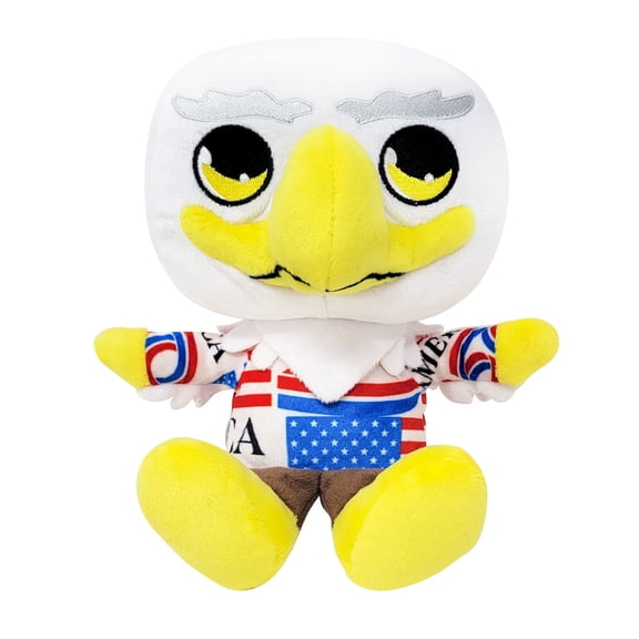 Grovii x America 250 – Midori Chibi American Eagle Plushie (8”) | Super Soft & Sustainable