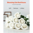 thumbnail image 4 of VEVOR Artificial Flowers, 120 pcs Real Looking White Foam Fake Roses Bulk, White Faux Bridal Shower with Stems for DIY Wedding Bouquets, Home Centerpieces Arrangements, Party Tables Decorations, 4 of 9