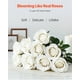 thumbnail image 2 of VEVOR Ramo realista de 60 rosas blancas artificiales para decoración navideña del hogar, 2 of 9