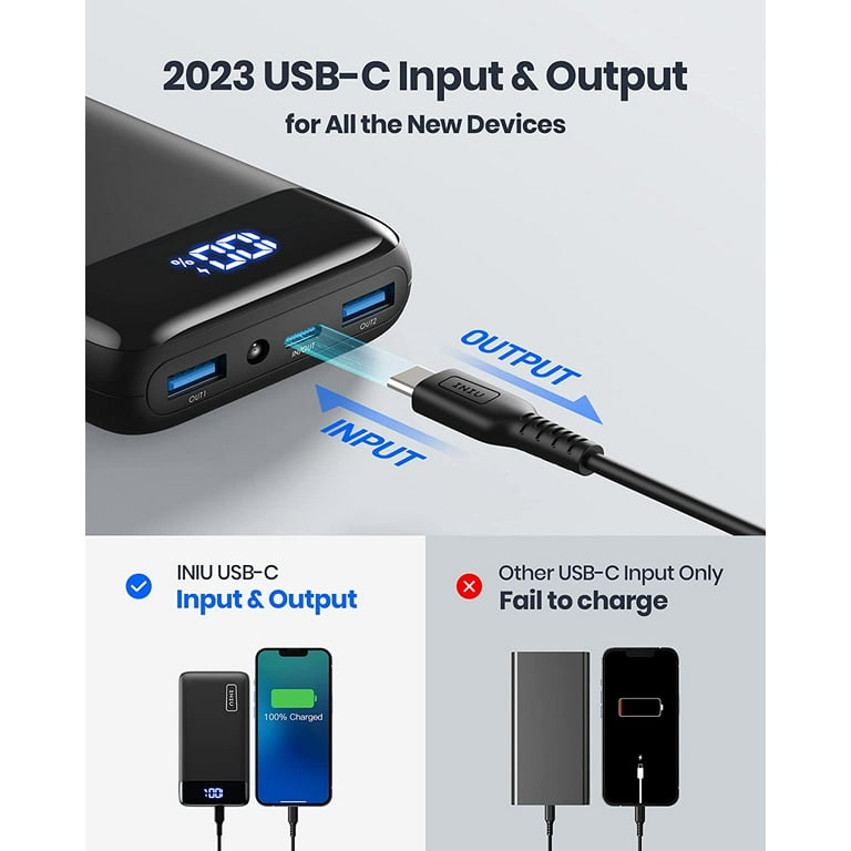 INIU Power Bank, fast charging external battery (2022) — BigTravelMarkt