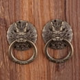 thumbnail image 2 of 2Pcs Vintage Dragon Head Cabinet Wardrobe Furniture Drawer Pull Handle Knob Ring, 2 of 7
