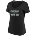 thumbnail image 3 of Women's Majestic Black Chicago White Sox Compulsion to Win Plus Size V-Neck T-Shirt, 3 of 3