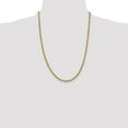 thumbnail image 2 of Diamond2Deal 10K Yellow Gold 2.5 mm Semi-solid Diamond-cut Rope Chain Necklace for Women 24", 2 of 7