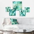 thumbnail image 2 of Designart "Emerald Seaglass Mosaic" Abstract Wall Art Set Of 5 - Green Modern Living Room Metal Art Set, 2 of 6