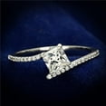 thumbnail image 1 of Women Rhodium 925 Sterling Silver Ring with AAA Grade CZ in Clear - Size 8, 1 of 1