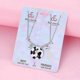 thumbnail image 5 of 2PCS Friendship Soccer Necklaces for 2, Personalized Best Friends Necklace Set with Silver Chain, No Gemstone - 51cm Length, 5 of 5