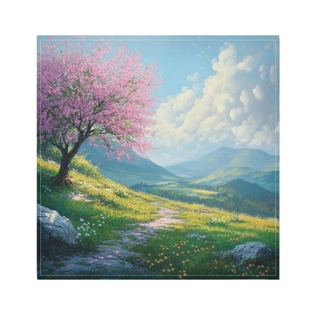 

Napkin Satin Napkin 20*20Inchx6 Kitchen Towel Dinner Plate Towel Decorative Towel Napkin Tea Towel Suitable For Kitchen Table Spring Road