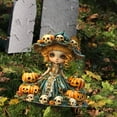 thumbnail image 2 of sruoe Garden Statues for Outside, Decoration Ground Insert, Fairy Flower Pot Decor, Halloween Pumpkin Acrylic Patio Decor, Bohemian Garden Statue, Outdoor Lawn Ornament for Home and Yard, 2 of 5