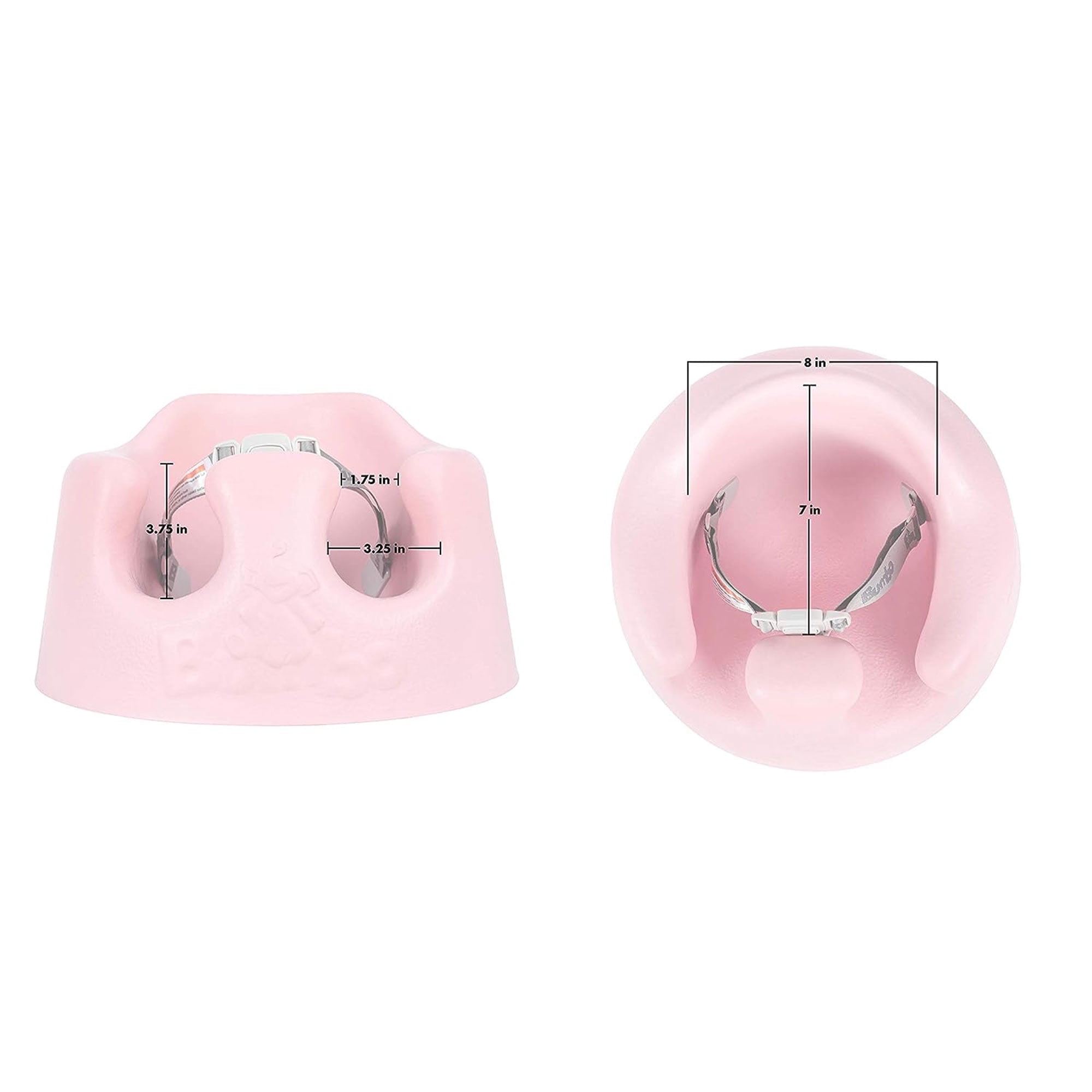 Bumbo Baby Infant Soft Foam Floor Booster Seat with Adjustable Harness, Cradle Pink