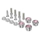 thumbnail image 1 of Kit de 16 tornillos antirrobo para placa de matrícula de coche, compatible con marcos de matrícula. Rosa, 1 of 7