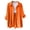 Orange, variant on Gauze Shirts for Women Long Sleeve Button Down Lapel Collar Business Casual Dress Shirt Spring Work Blouses