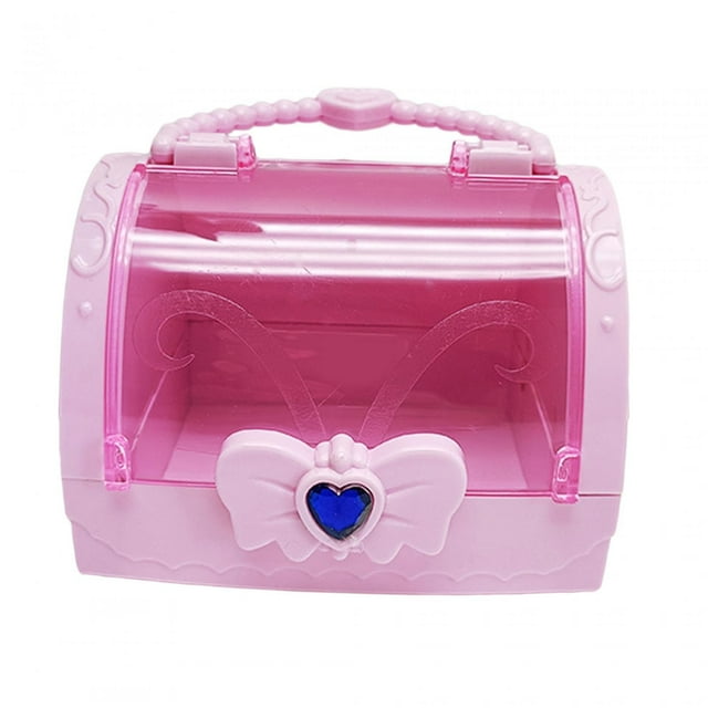 Boîte de Rangement avec Poignée Organisateur de Couture avec Poignée Étui de Rangement pour Accessoires Cheveux Rose
