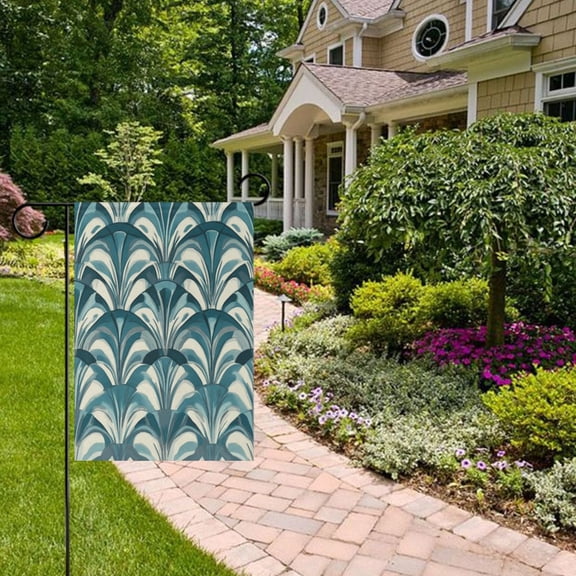 Art Deco Wallpaper Patterns Garden Flag 12x18 inch Double Sided Outside Yard Decorations for Home Outdoor