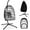 Grey, variant on Gymax Swing Egg Chair Hanging Basket Chair w/Stand Waterproof Cover & Cushion Brown
