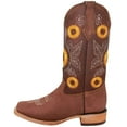 thumbnail image 5 of Women’s Square Toe Sunflower Embroidered Cowgirl Cowboy Leather Boots, 5 of 5