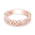 thumbnail image 3 of AFFY 14k Rose Gold Over Sterling Silver Byzantine Ring Jewelry For Engagement Wedding Anniversary Ring Size-7.5, 3 of 6