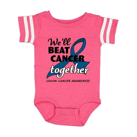 

Inktastic We ll Beat Cancer Together- Colon Cancer Awareness Gift Baby Boy or Baby Girl Bodysuit