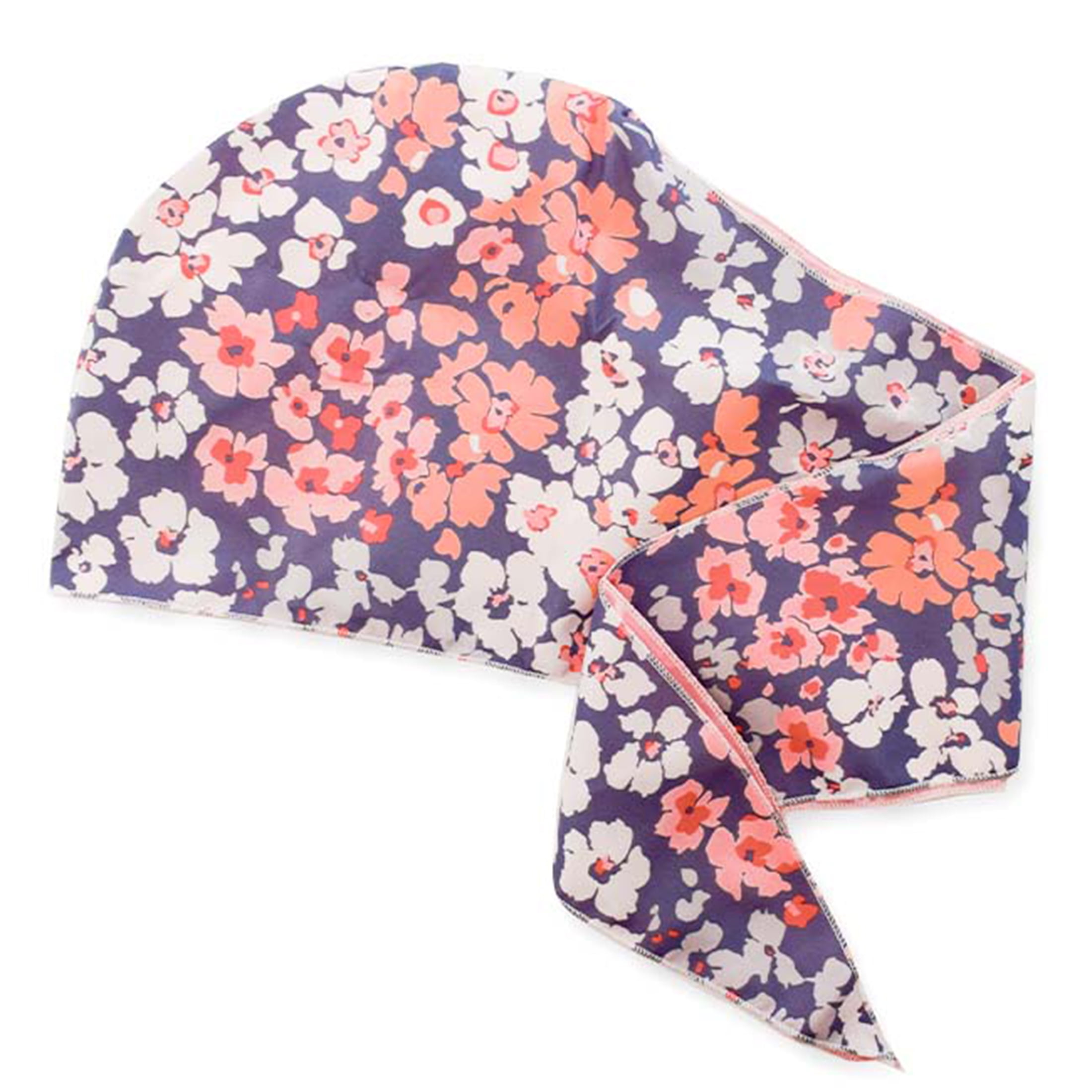 Adama Satin Lined Wrap Cap Flowers 