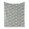 thumbnail image 1 of Motorcycle Soft Flannel Fleece Blanket, Retro Motorcycle Drawings of Old-Fashioned and Modern on White Background, Cozy Plush for Indoor and Outdoor Use, 50" x 70", Grey White Black, by Ambesonne, 1 of 6