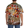 thumbnail image 3 of Lsque Cute Anemone Fish print Men's Cuban Collar Short Sleeve Shirt Summer Beachwear Casual Button Down Fashionable Vacation Leisure Shirt-XX-Large, 3 of 7