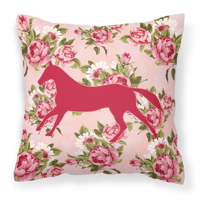 Caroline's Treasures BB1003-RS-PK-PW1414 Cheval Shabby Chic Rose Roses Oreiller 14 x 14 Multicolore