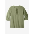 thumbnail image 2 of KingSize Men's Big & Tall Gauze Lace-Up Shirt, 2 of 5