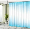 thumbnail image 5 of Ambesonne Modern Shower Curtain, Geometric Squared Design, 69"Wx84"L, White and Blue, 5 of 5
