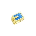 thumbnail image 3 of RYLOS Men's Rings 14K White Gold Ring With Diamonds and Blue Quartz Set in Designer Nugget Style Rings For Men Size 12, 3 of 7