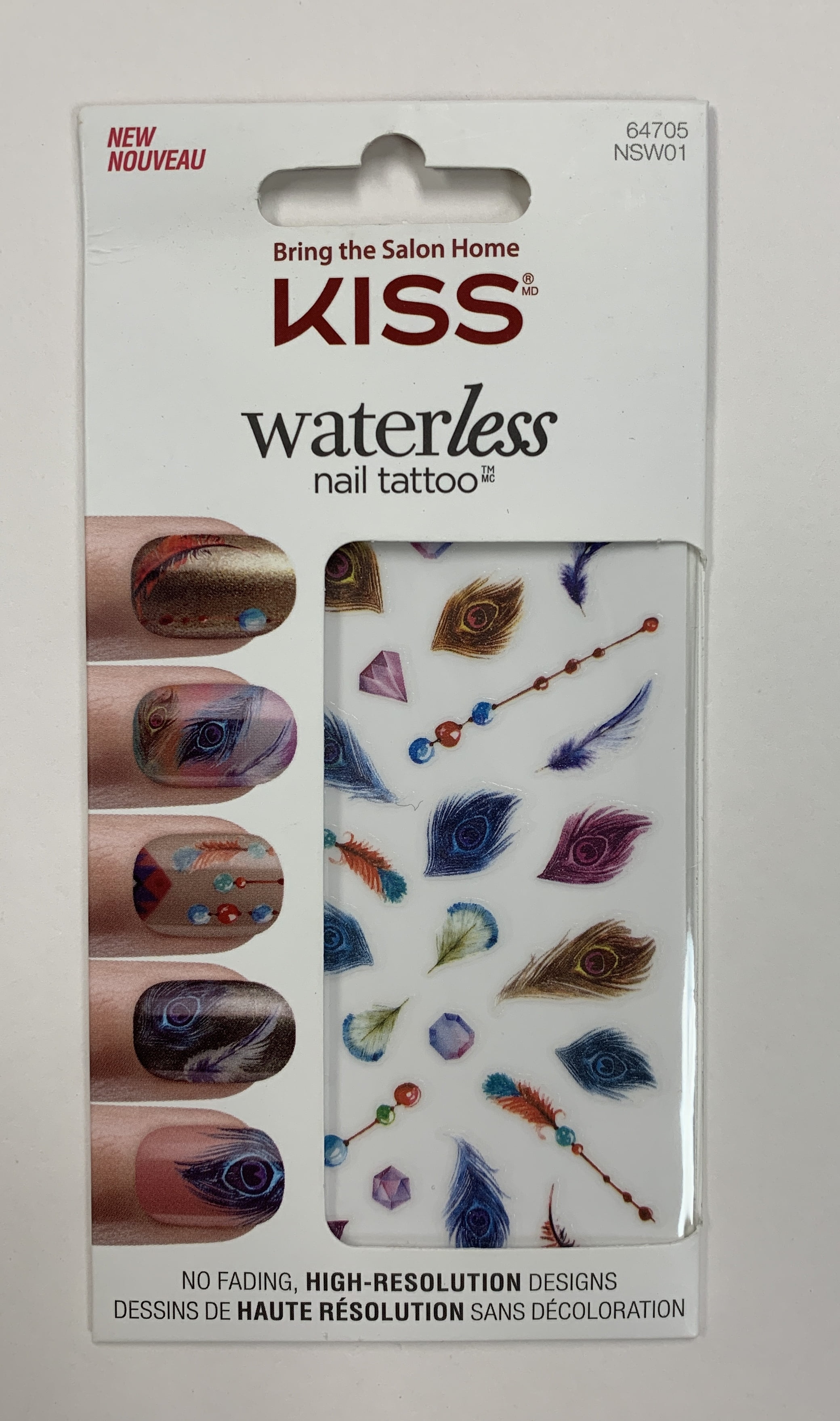 Kiss Waterless Nail Tattoo Feathers Walmart Com
